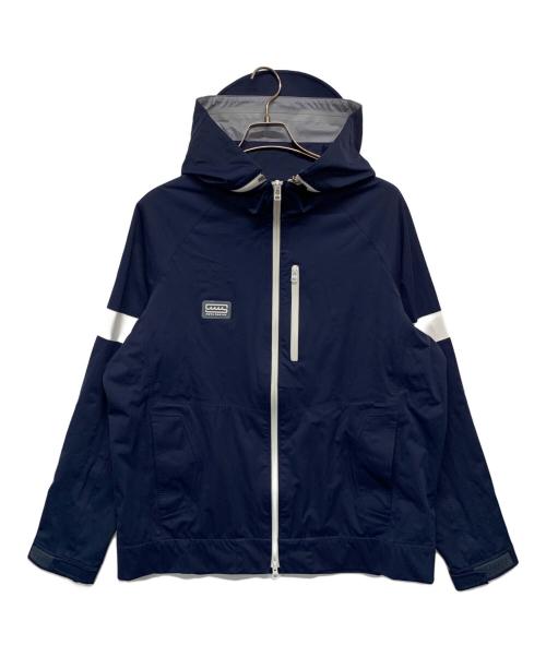muta MARINE ナイロンジャケット フーディー ネイビー 中古・古着通販】muta MARINE (ムータマリン) ジップアップジャケット
