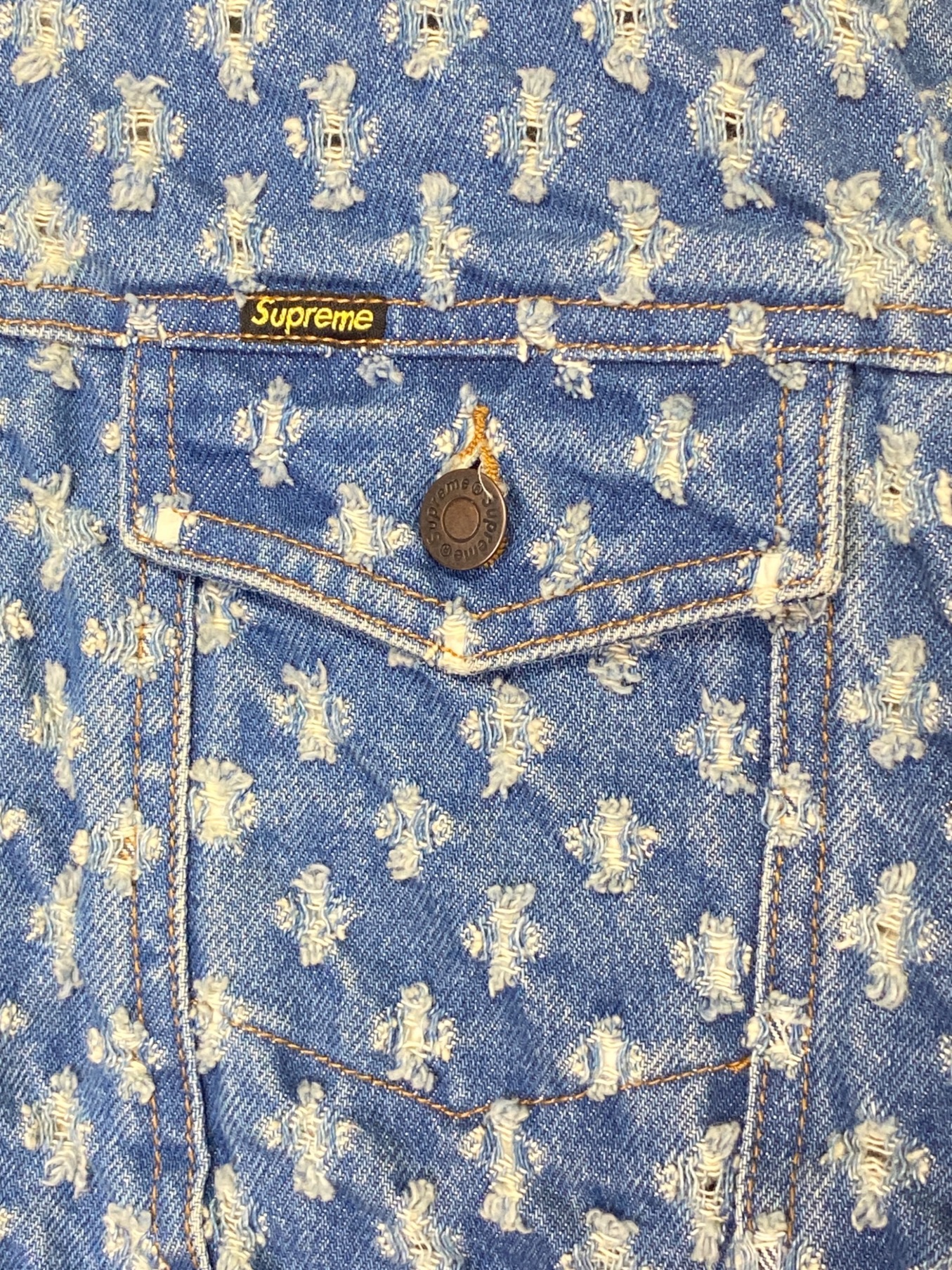 中古・古着通販】SUPREME (シュプリーム) Hole Punch Denim Trucker