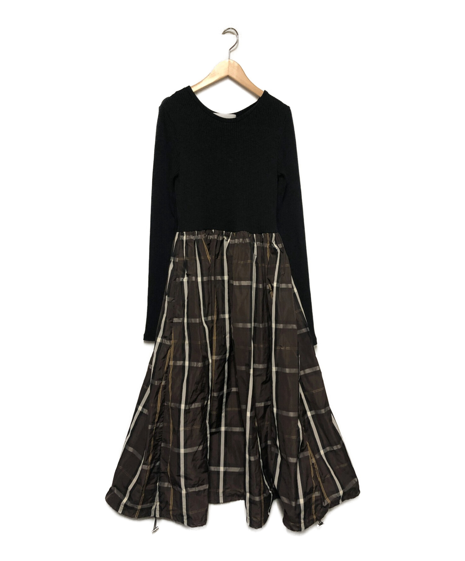 中古・古着通販】TRANOI (トラノイ) ドッキングドローコードワンピース  