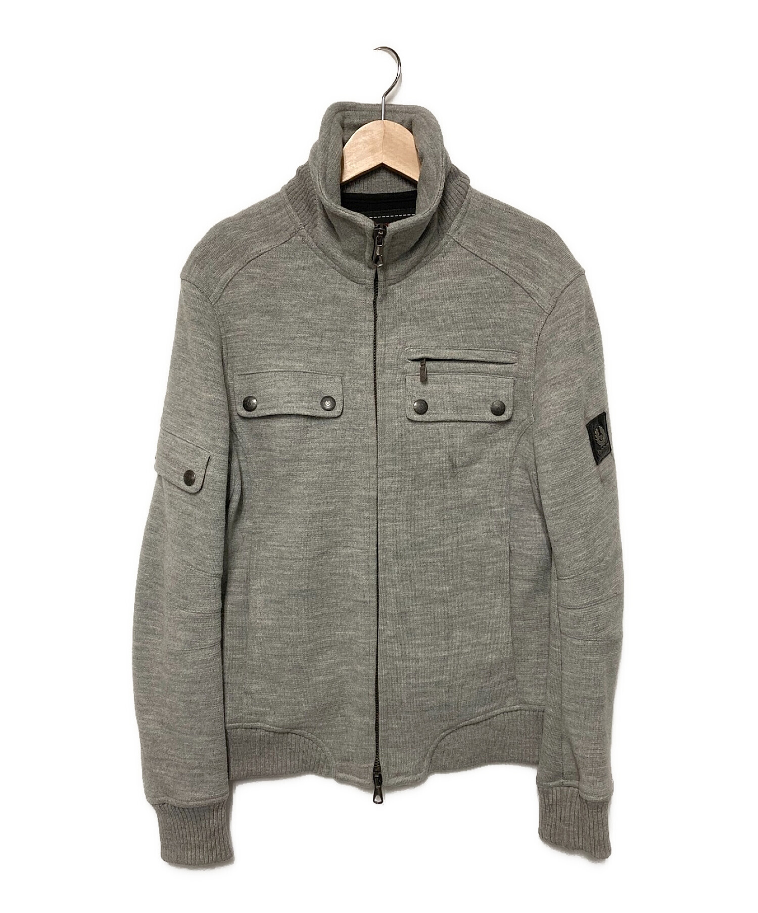 ニット ベルスタッフ | ジップ Belstaff サイズ:M Leather-Trimmed 