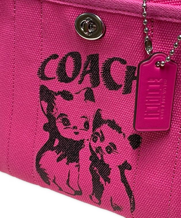 中古・古着通販】COACH (コーチ) 2WAYカーゴトートバッグ ショッキング