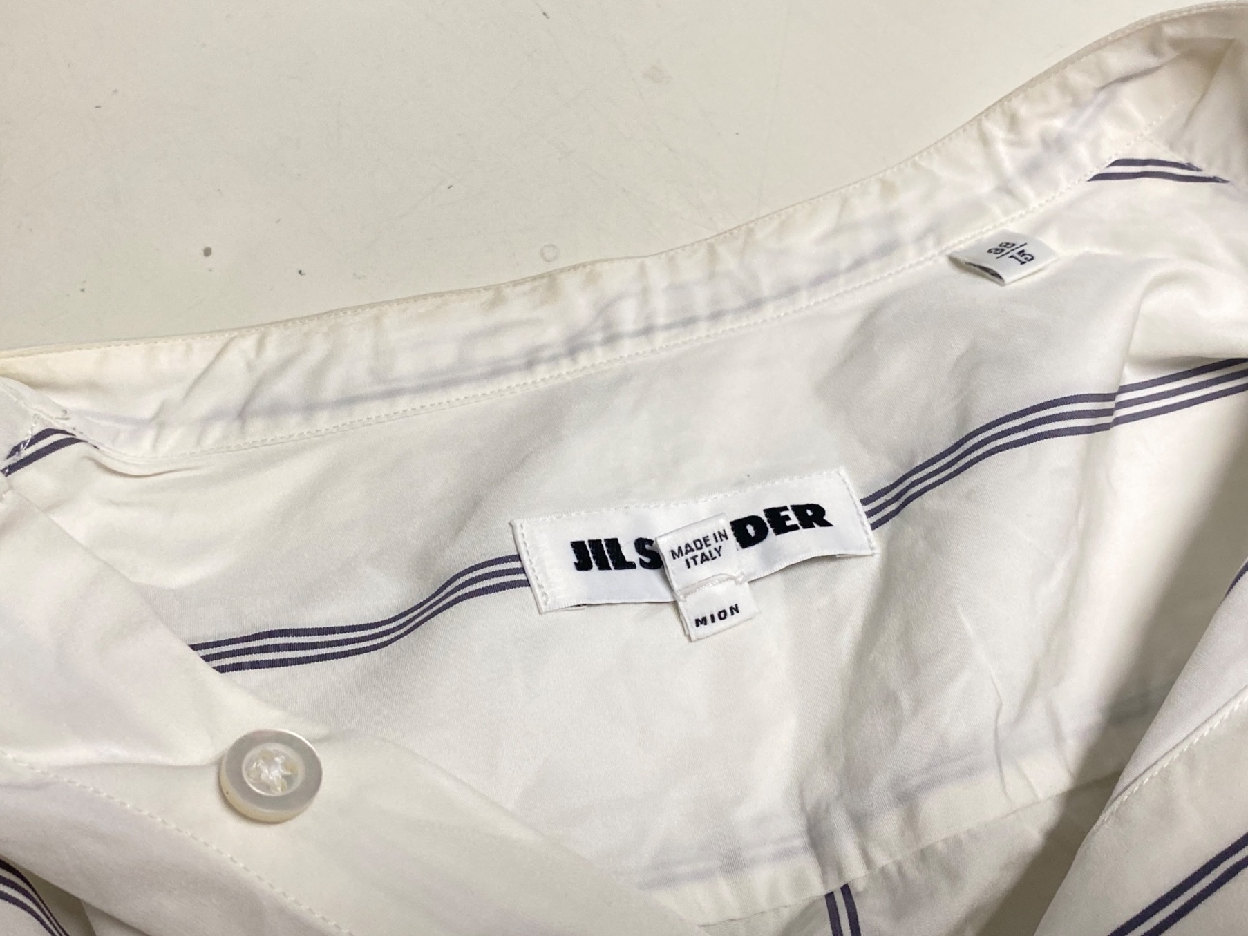 JIL SANDER バンドカラーシャツ ホワイト 37 JIL SANDER（ジルサンダー