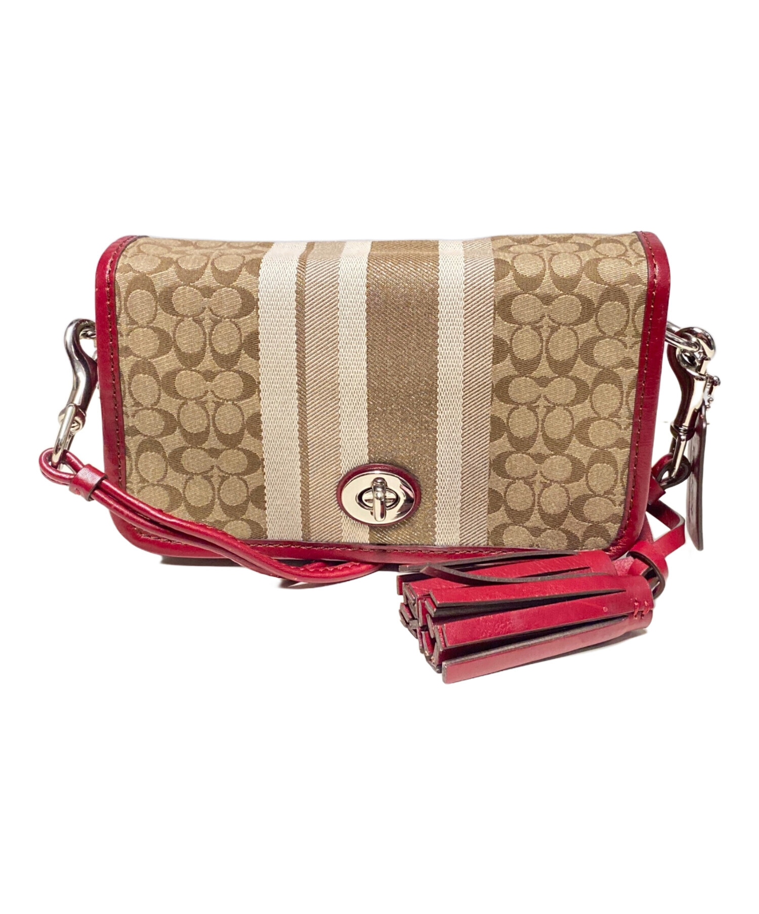 中古・古着通販】COACH (コーチ) シグネチャーショルダーバッグ 