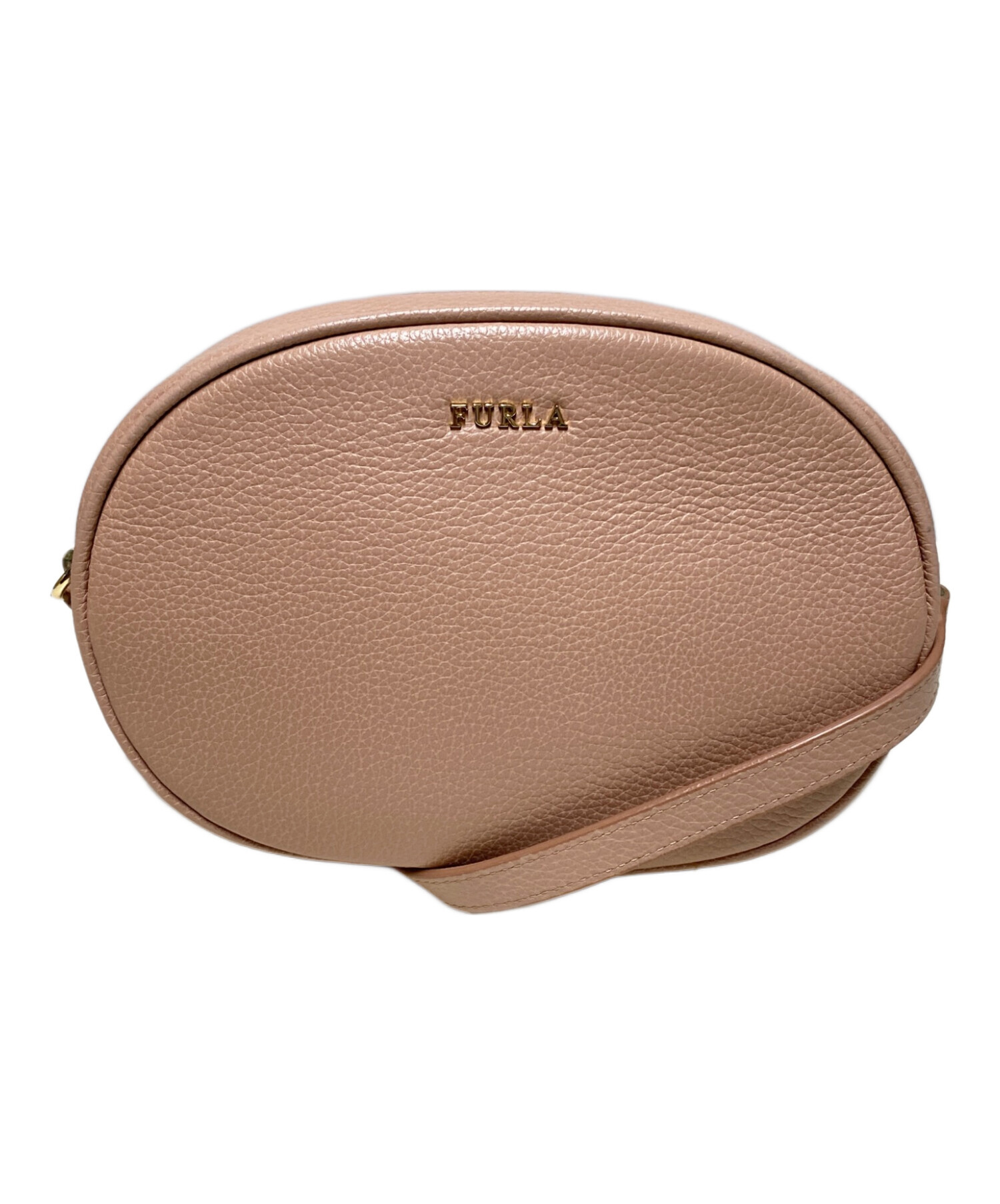 Furla ベージュ レザー ショルダーバッグ 中古・古着通販】FURLA