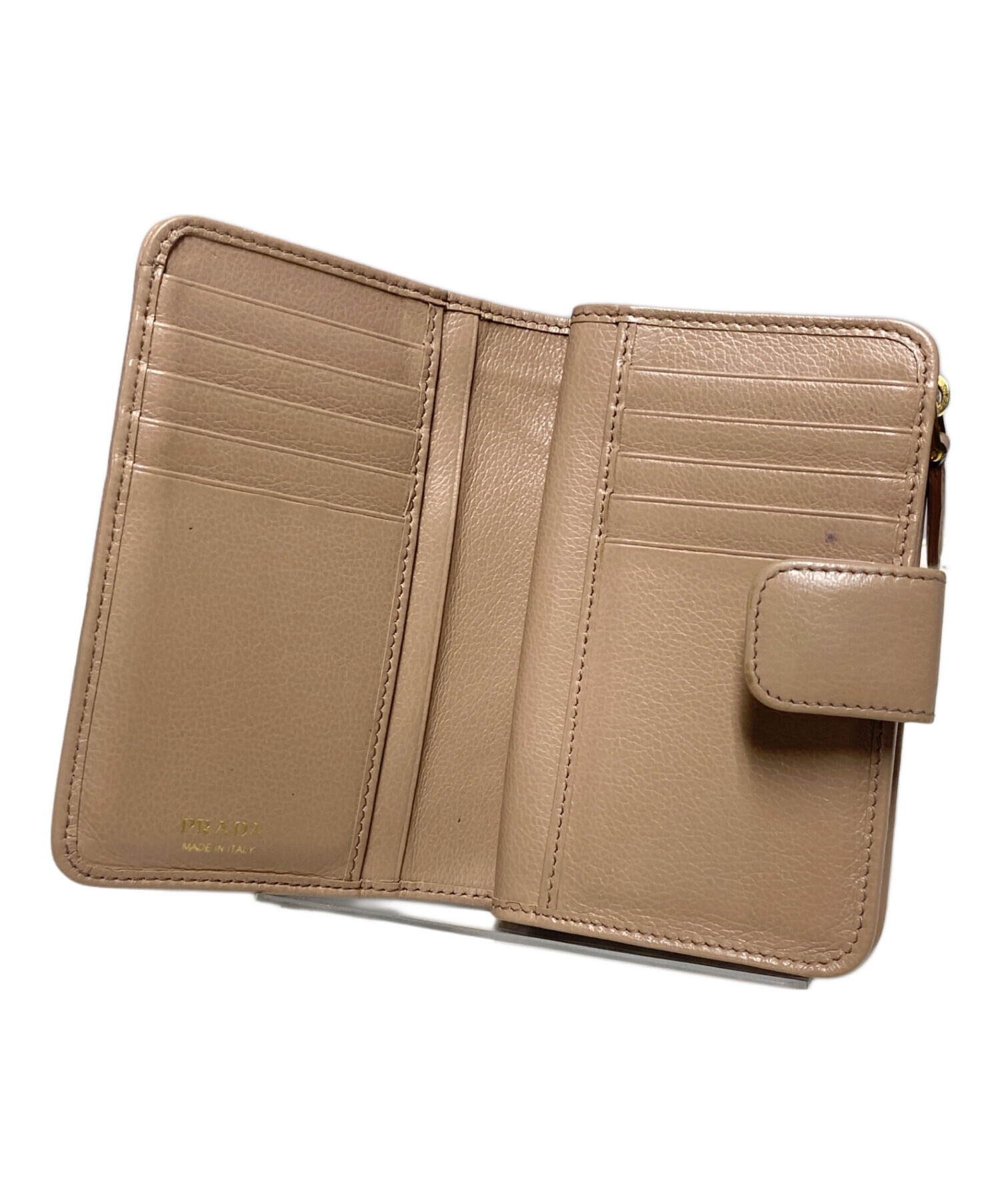 【新品お早目に！】PRADA サフィアーノレザー 長財布 ベージュ r-deco-online_230306-2-1nrr-03