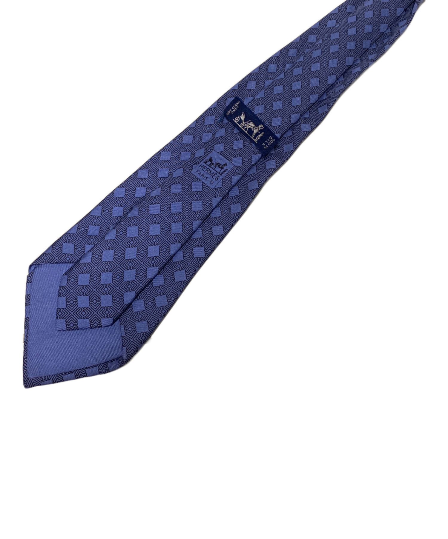 中古・古着通販】HERMES (エルメス) 幾何学柄シルクネクタイ サイズ:F