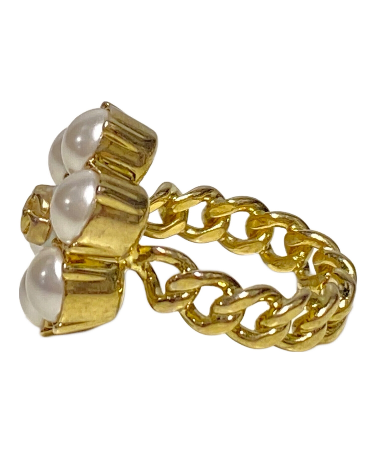 中古・古着通販】GUCCI (グッチ) グラスパールダブルGリング サイズ:11