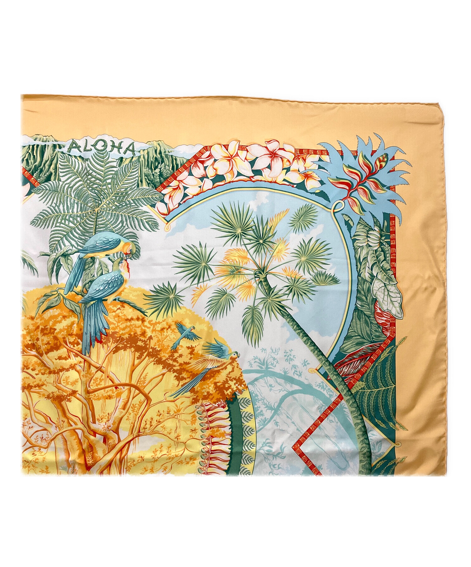 中古・古着通販】HERMES (エルメス) カレ90 ALOHA シルクスカーフ
