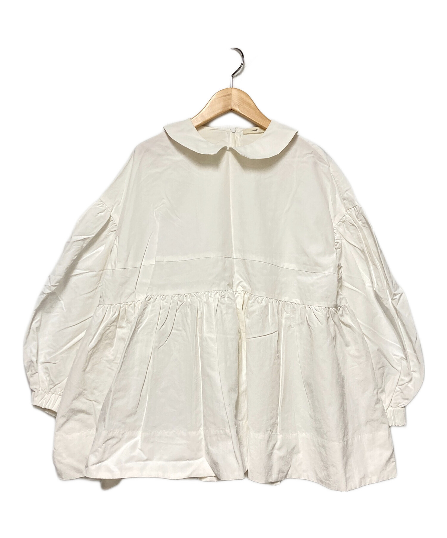 中古・古着通販】YORI (ヨリ) フラットカラーティアードブラウス 