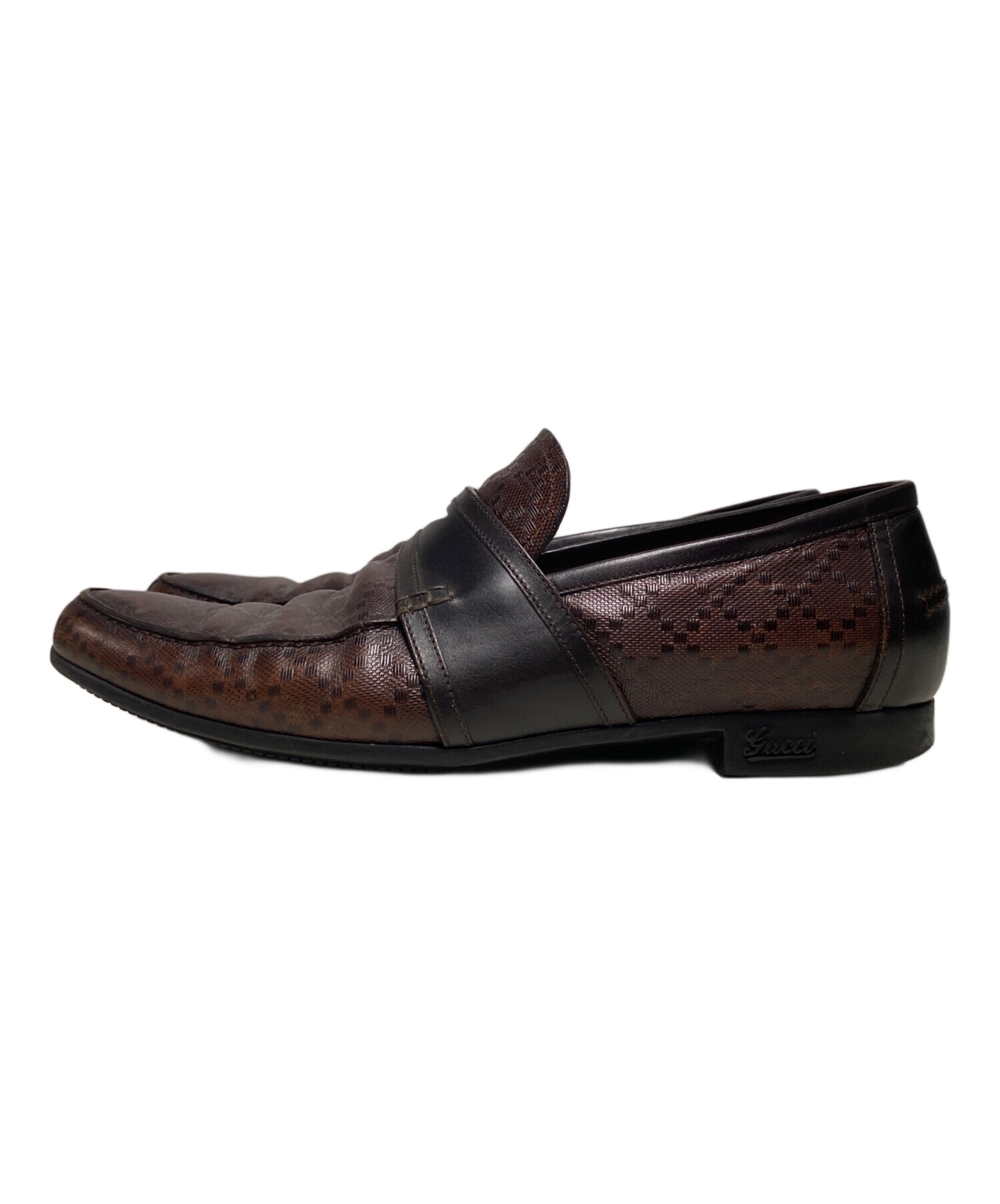 中古・古着通販】GUCCI (グッチ) ディアマンテ レザーコインローファー 