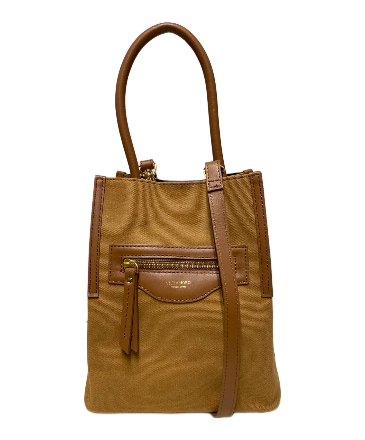 中古・古着通販】VIOLAd'ORO (ヴィオラドーロ) レザーコンビキャンバス