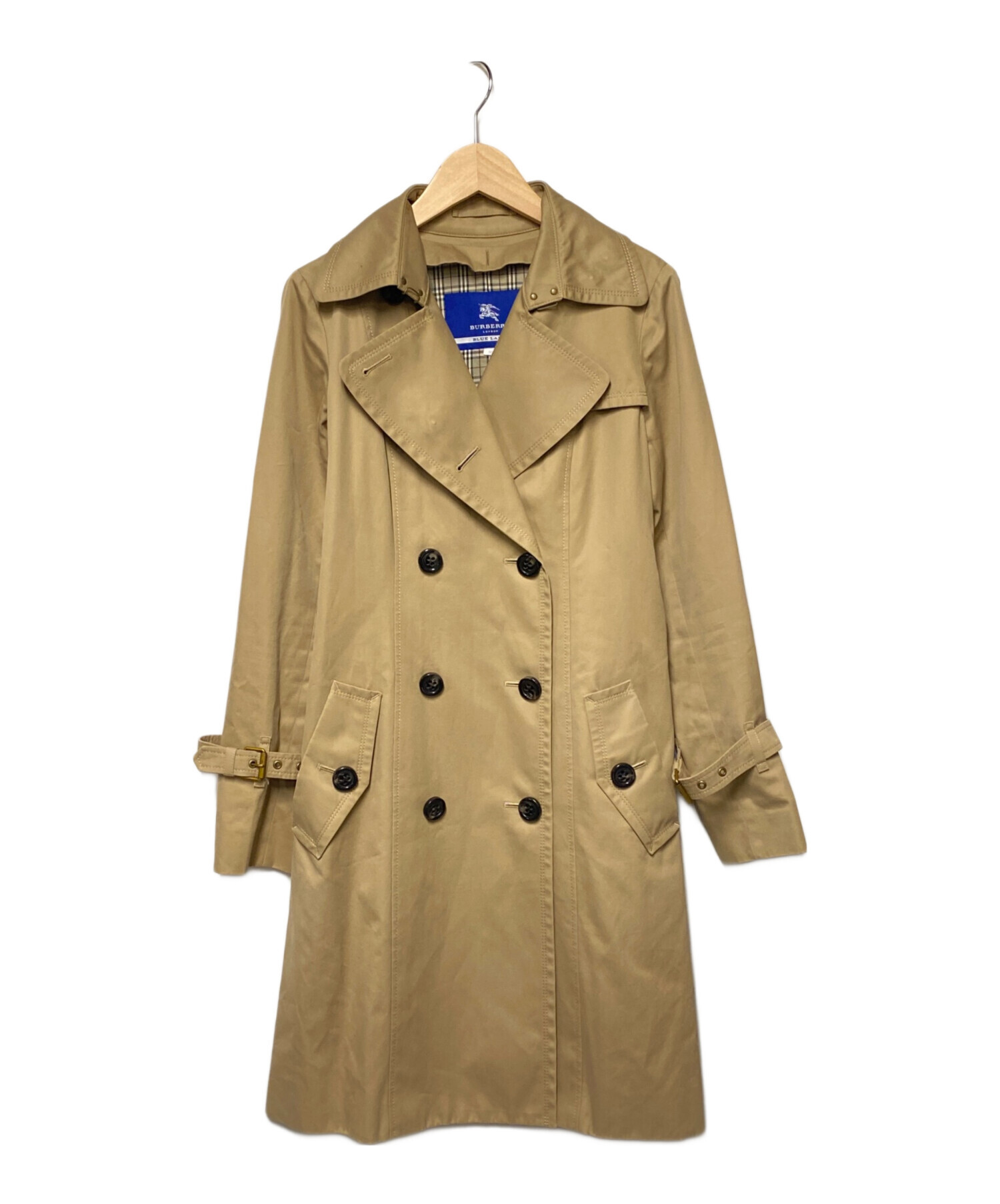 バーバリーブルーレーベル トレンチコート ベージュ BURBERRY BLUE