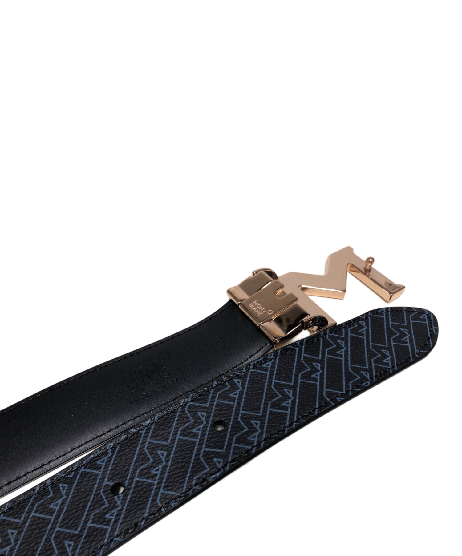 中古・古着通販】MONTBLANC (モンブラン) Mバックルレザーベルト