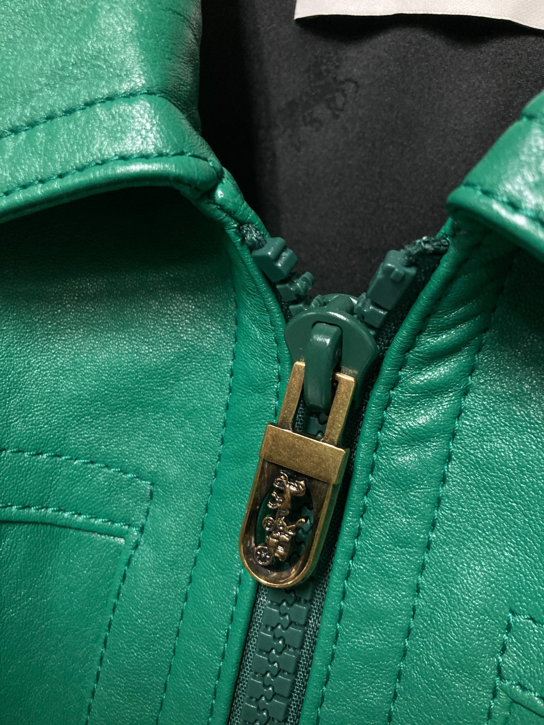 中古・古着通販】COACH (コーチ) ラムレザージャケット グリーン