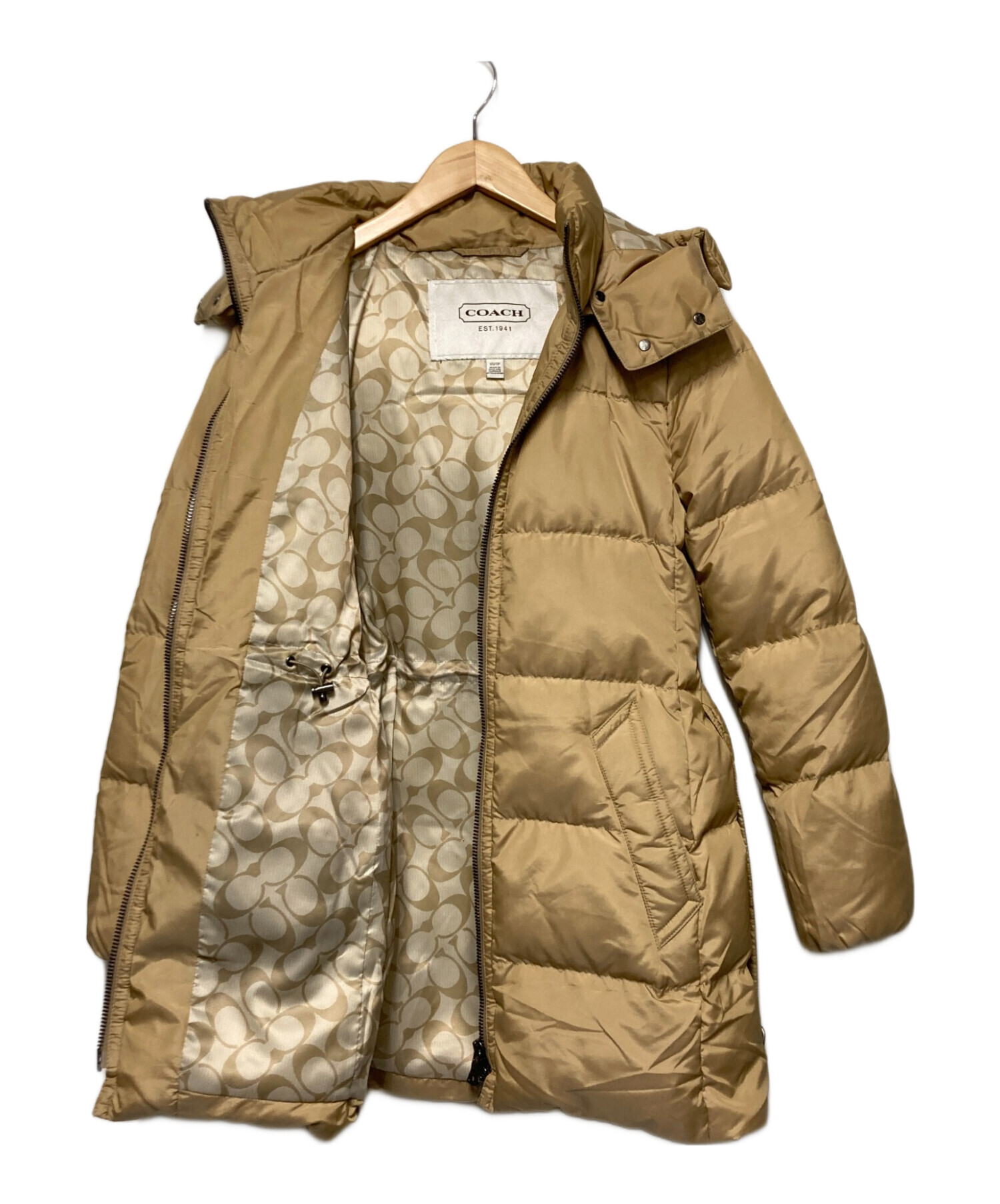 中古・古着通販】COACH (コーチ) ダックダウンコート ベージュ サイズ 