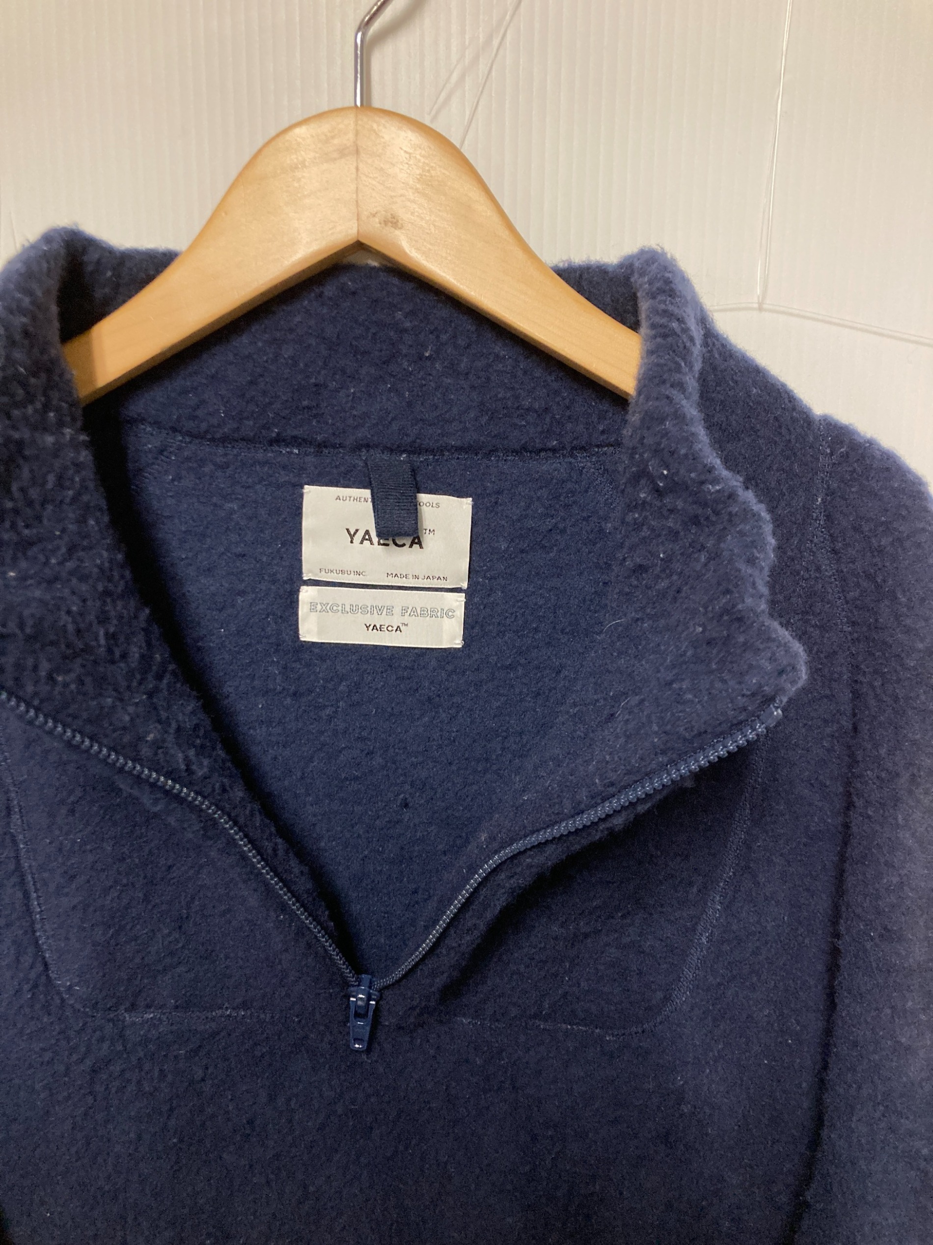 中古・古着通販】YAECA (ヤエカ) ハーフジップフリースプルオーバー 
