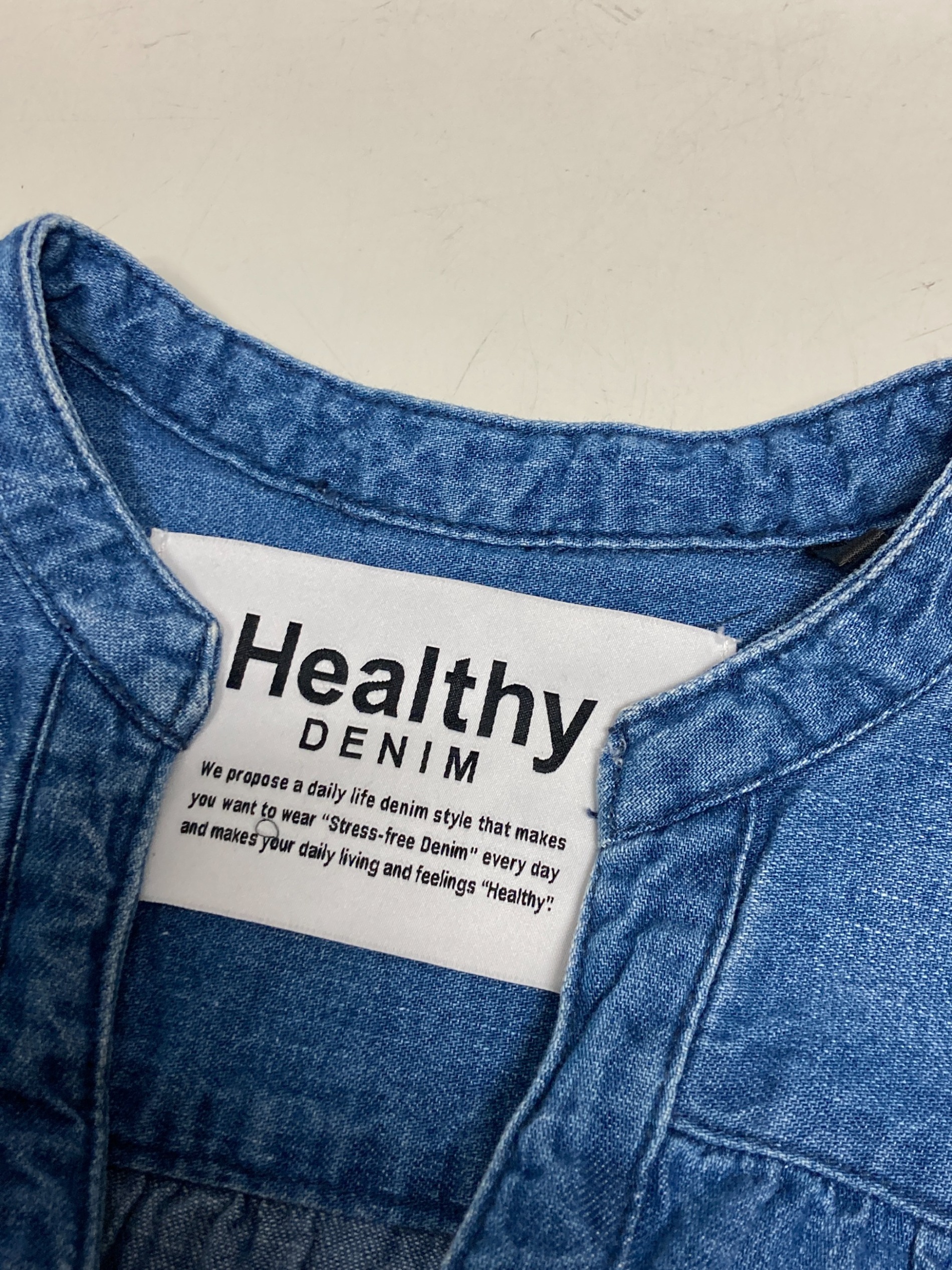 美品 Healthy DENIM 定価2万円 デニムワンピース マキシ丈 Healthy denim（ヘルシーデニム） ワンピース ボリュームマキシ