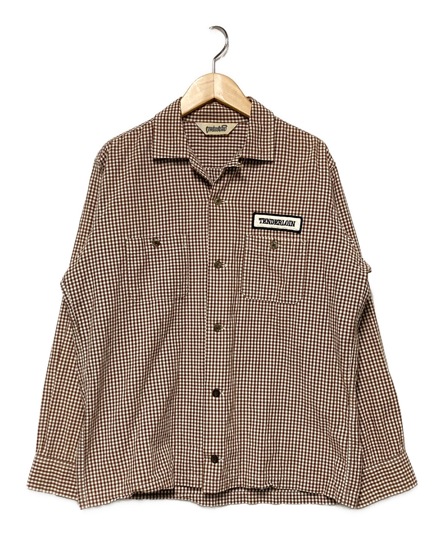 TENDERLOIN テンダーロイン ボックスタグ ギンガム チェック シャツ 中古・古着通販】TENDERLOIN (テンダーロイン) ギンガムチェック
