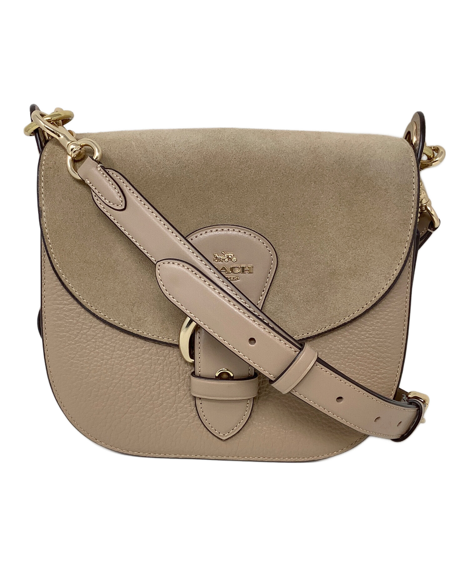 COACH コーチ ショルダーバッグ 2wayクレオ ブラウン レザー スエード