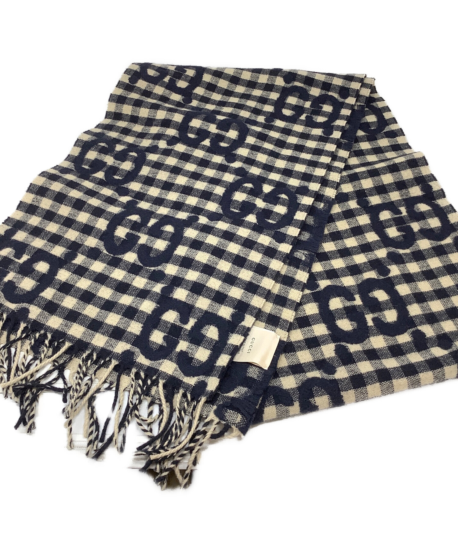 中古・古着通販】GUCCI (グッチ) GGウールジャカード スカーフ