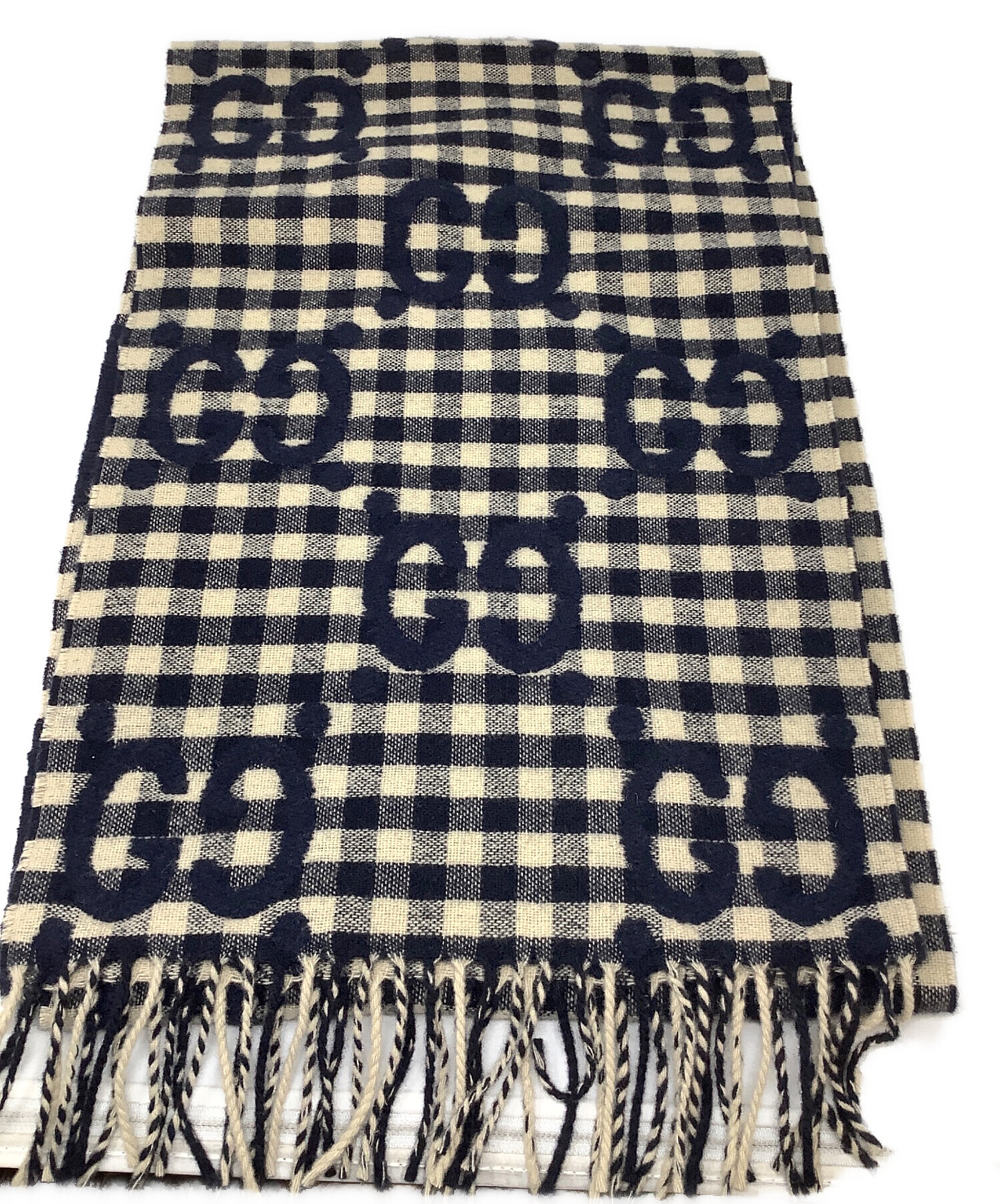中古・古着通販】GUCCI (グッチ) GGウールジャカード スカーフ