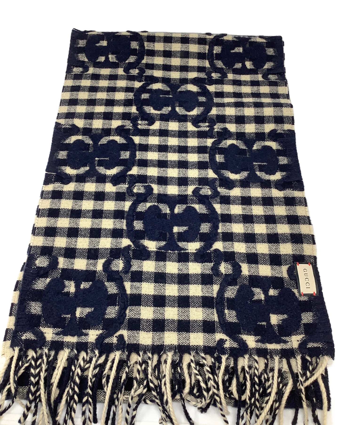 中古・古着通販】GUCCI (グッチ) GGウールジャカード スカーフ