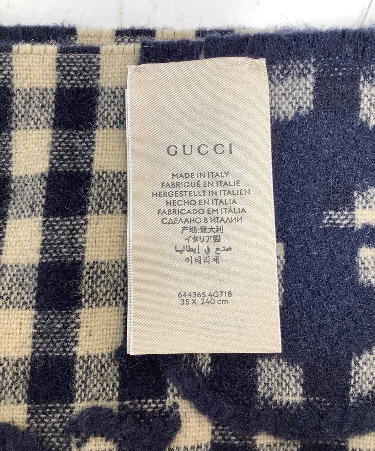 中古・古着通販】GUCCI (グッチ) GGウールジャカード スカーフ
