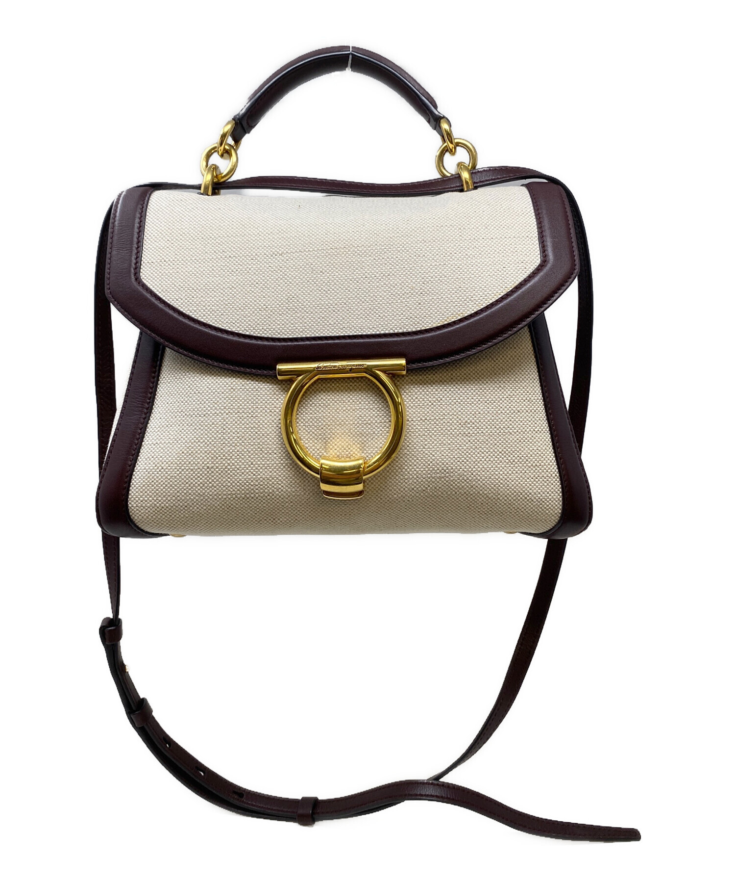 Salvatore Ferragamo ショルダーバッグ  ゴールド 【古着】【中古】【送料無料】 中古・古着通販】Salvatore Ferragamo (サルヴァトーレ フェラガモ