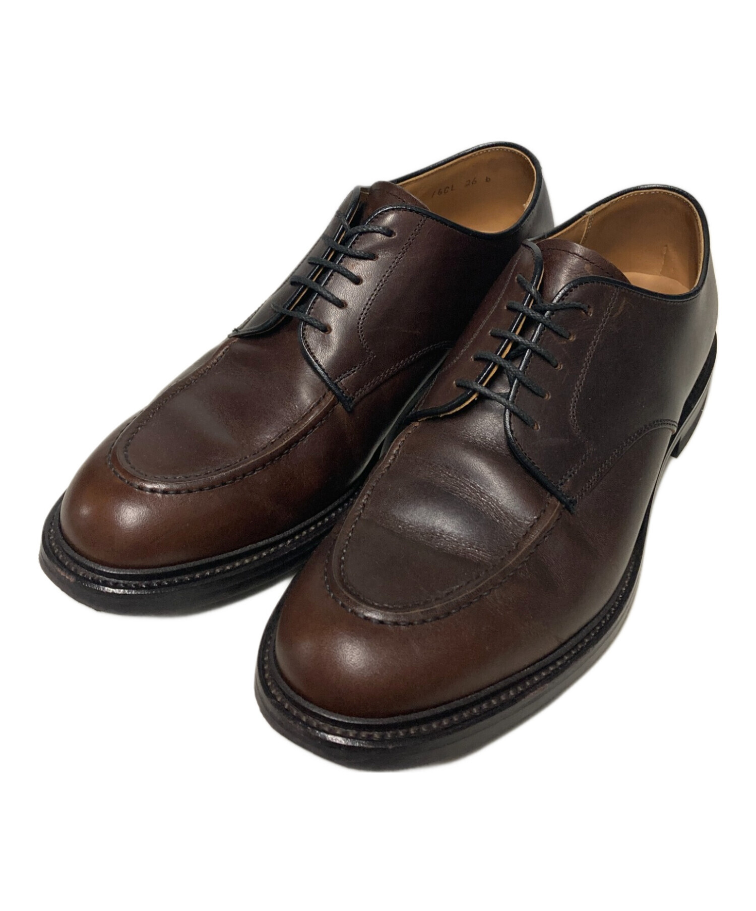 値下げ中【新品未使用】REGAL 革靴 26.5cm ブラウン Uチップ 日本製 中古・古着通販】REGAL (リーガル) Uチップシューズ ブラウン サイズ