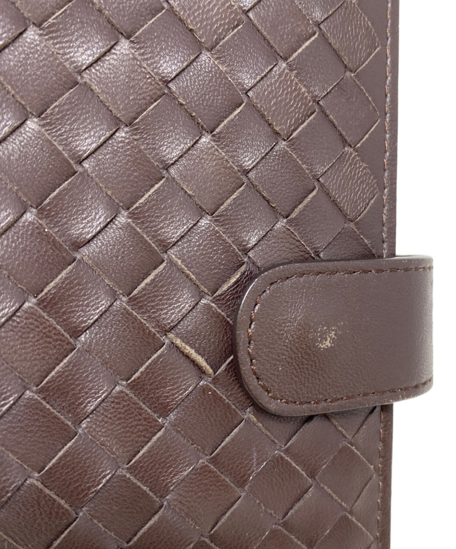 美品Bottega Veneta ブラウンレザー手帳カバー 中古・古着通販】BOTTEGA VENETA (ボッテガベネタ) 6穴手帳カバー