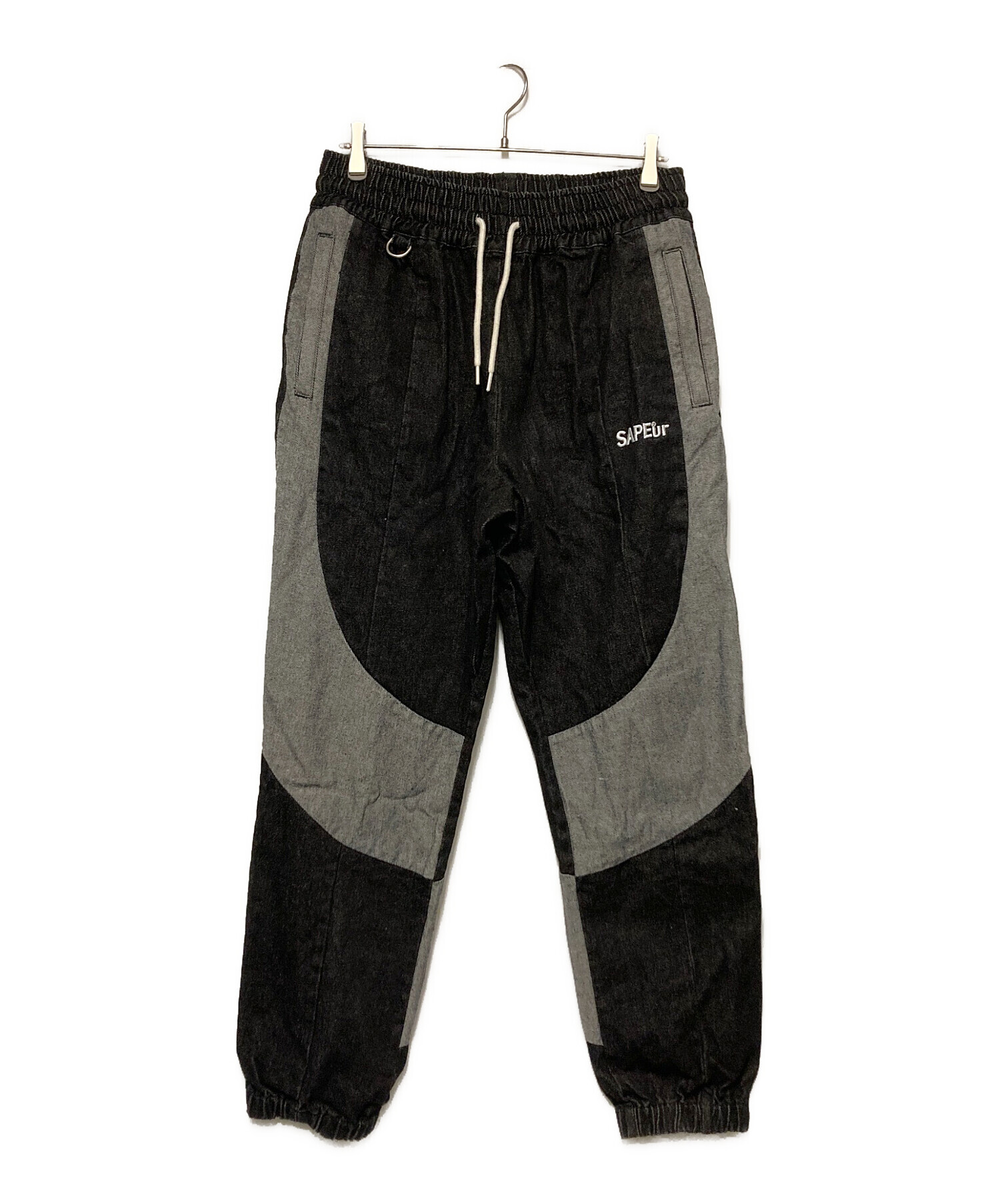 中古・古着通販】SAPEur (サプール) デニムトラックパンツ ブラック
