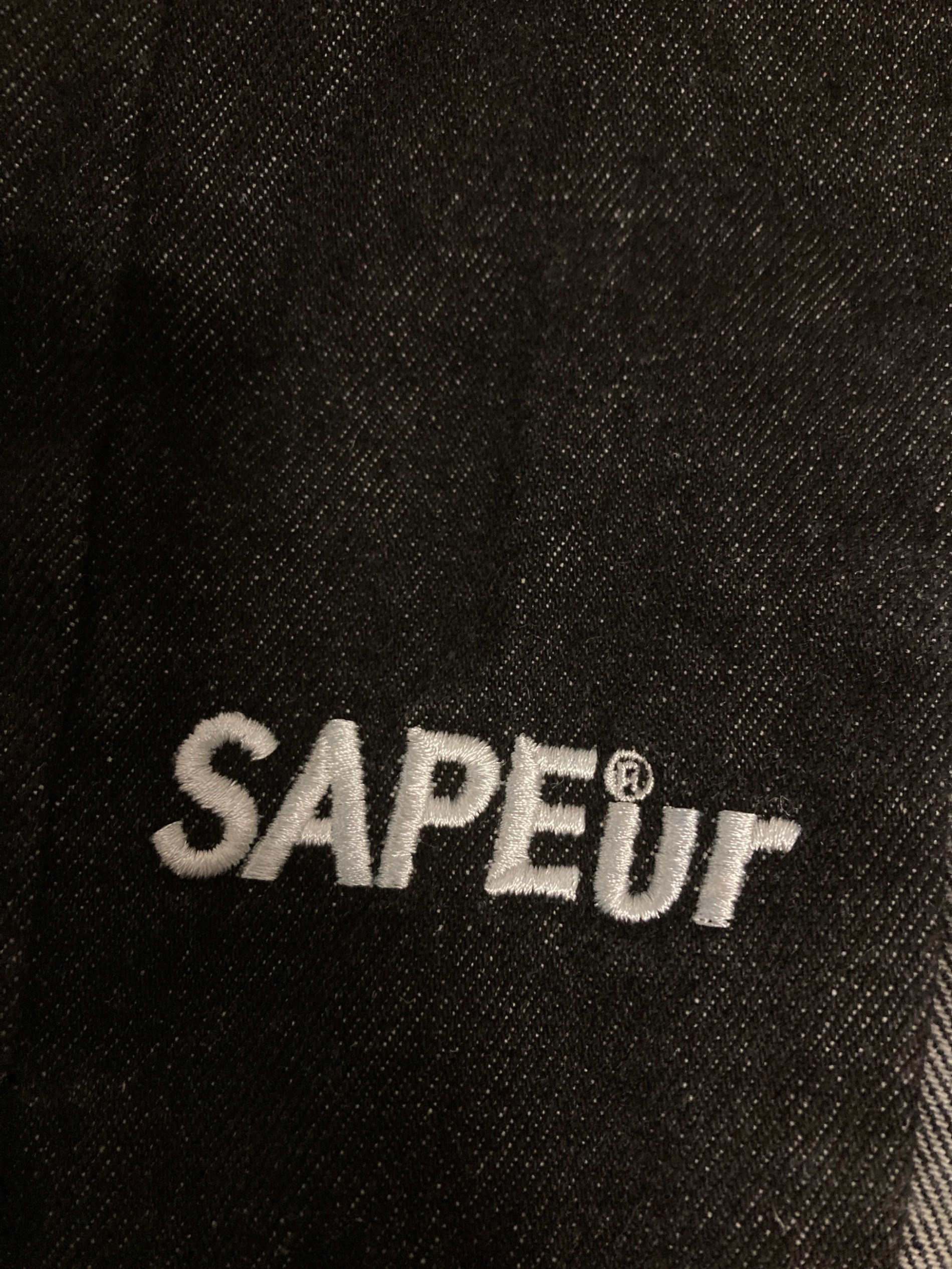 中古・古着通販】SAPEur (サプール) デニムトラックパンツ ブラック