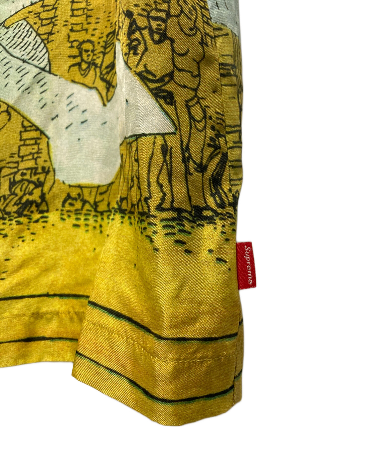 シュプリーム 23SS Ronin Silk S/S Shirt 総柄シルク半袖シャツ メンズ