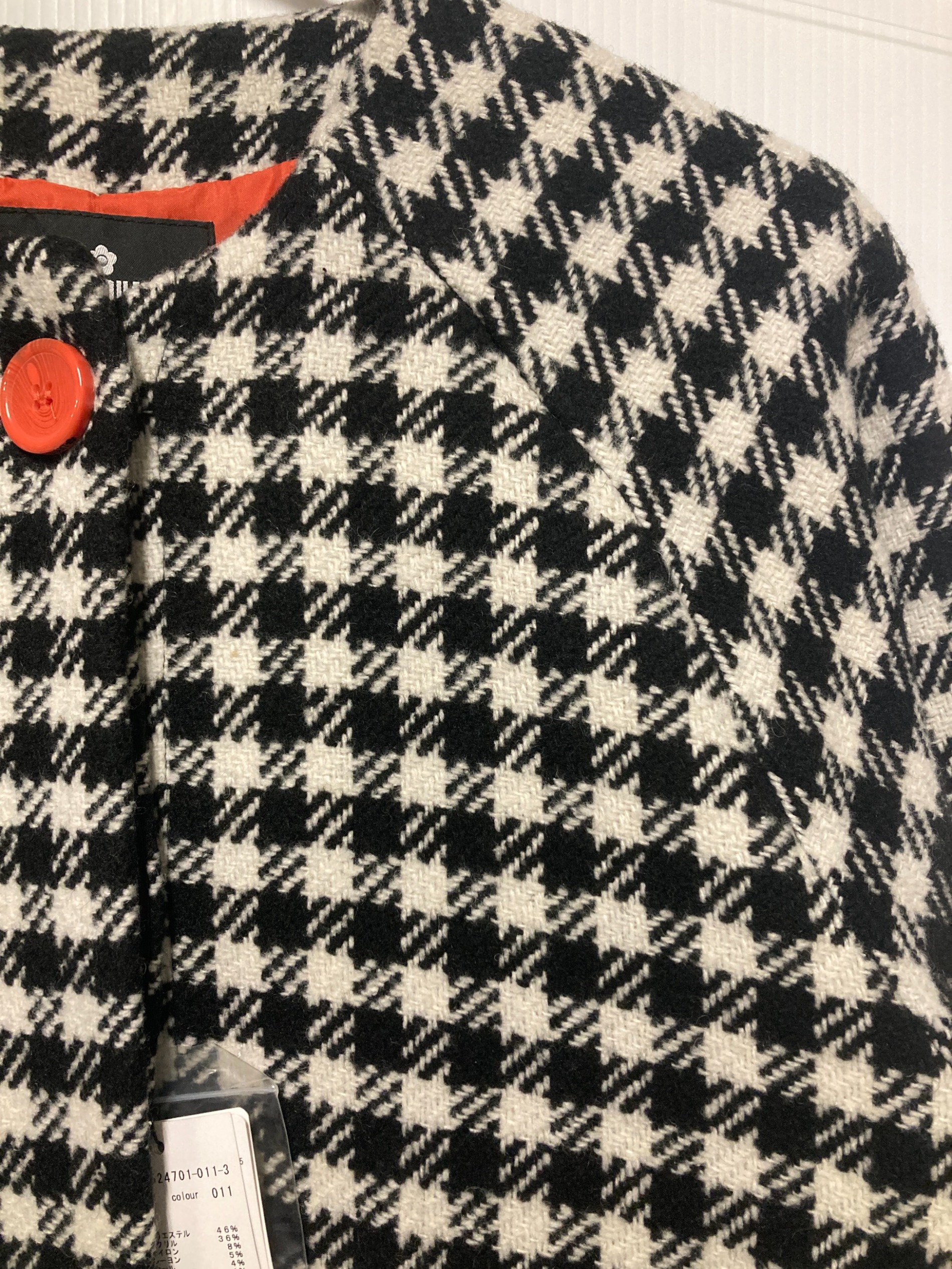 新品タグ付き未使用！マリークワント　ノーカラーラグランロングコート 中古・古着通販】MARY QUANT (マリークヮント) ノーカラー