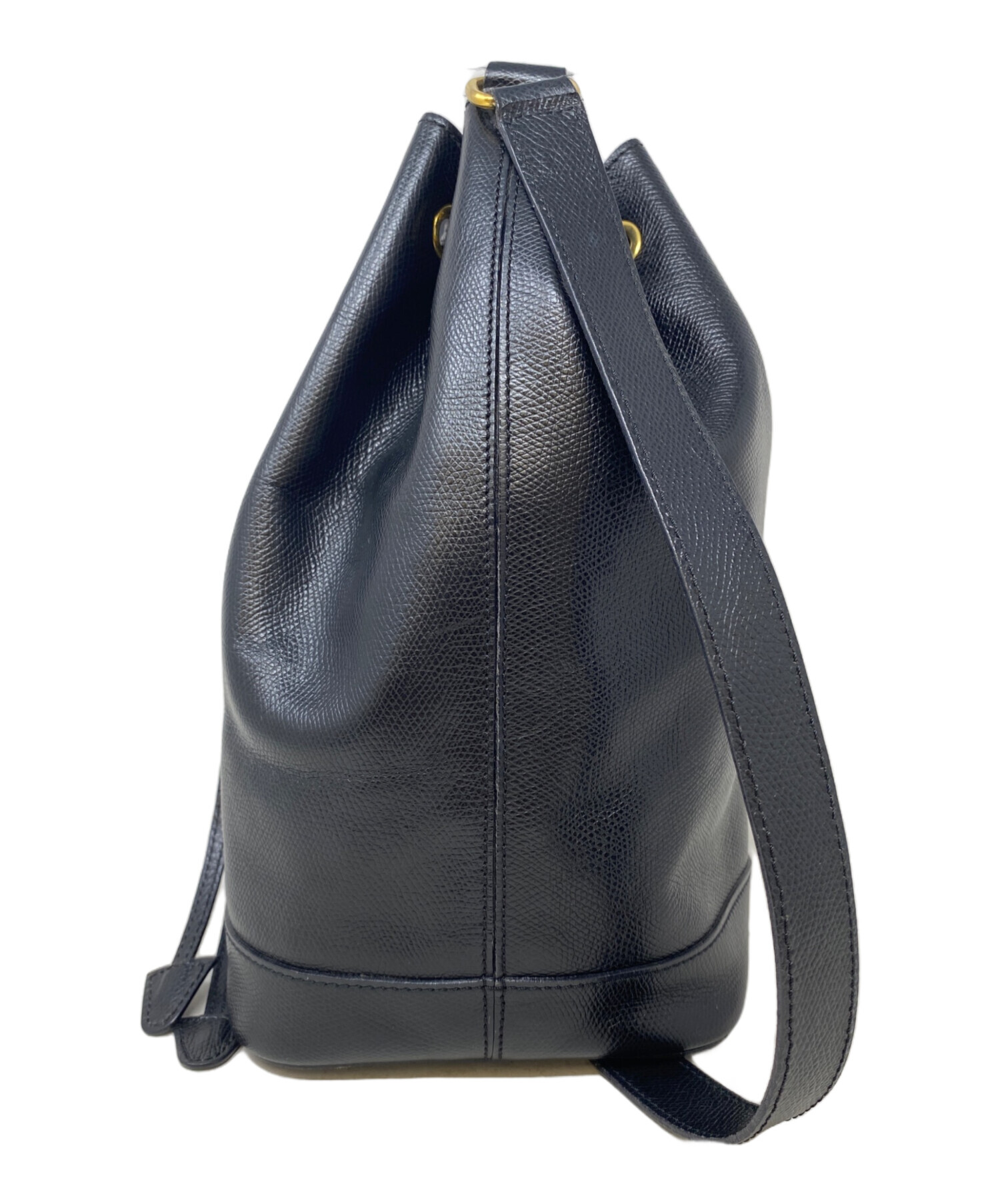 中古・古着通販】CELINE (セリーヌ) 巾着ショルダーバッグ ブラック