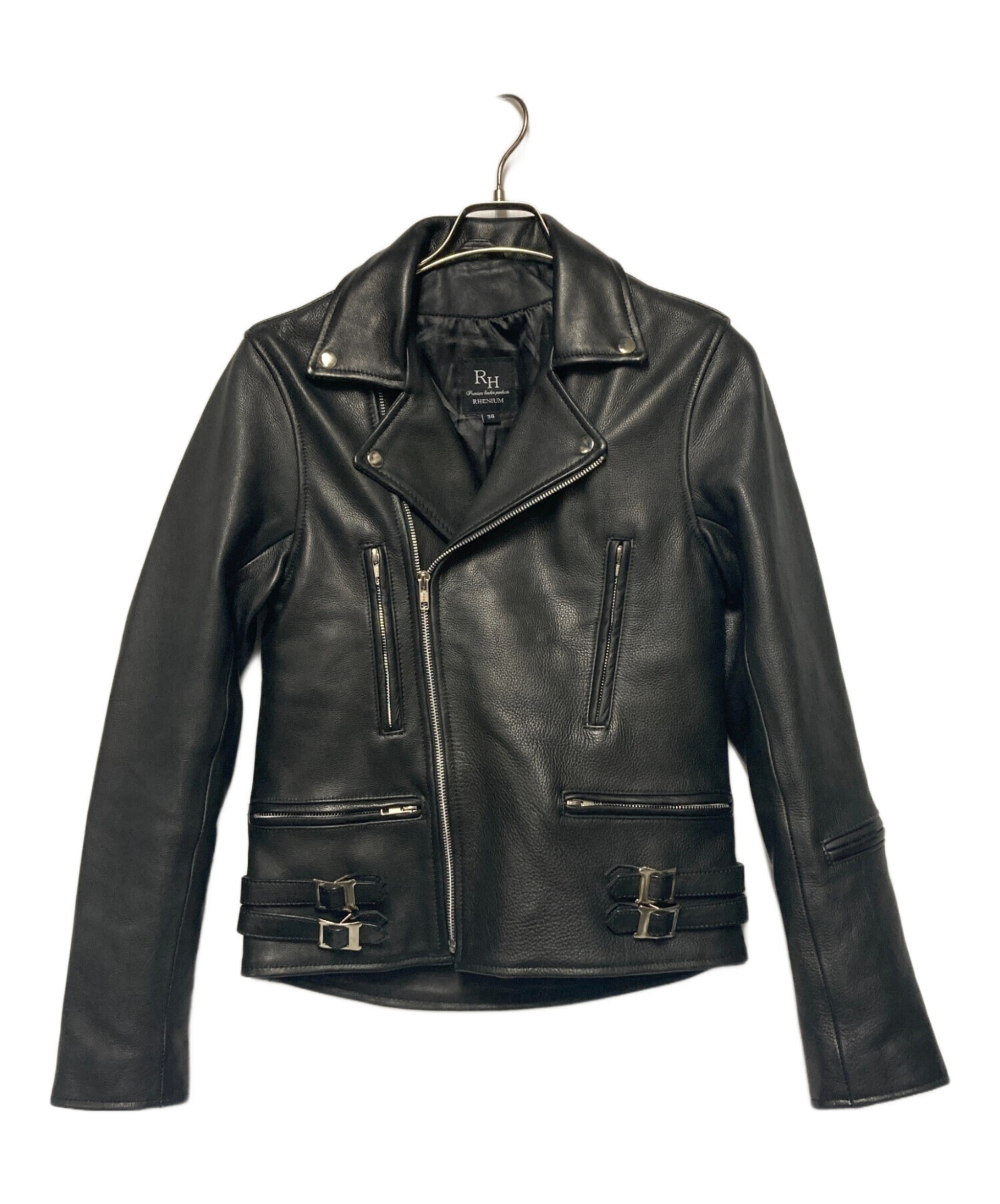 中古・古着通販】RHENIUM (レニウム) ダブルライダースジャケット