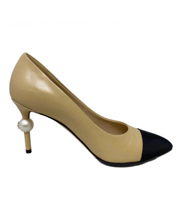 中古・古着通販】CHANEL (シャネル) CCココマーク パールヒール ポイン