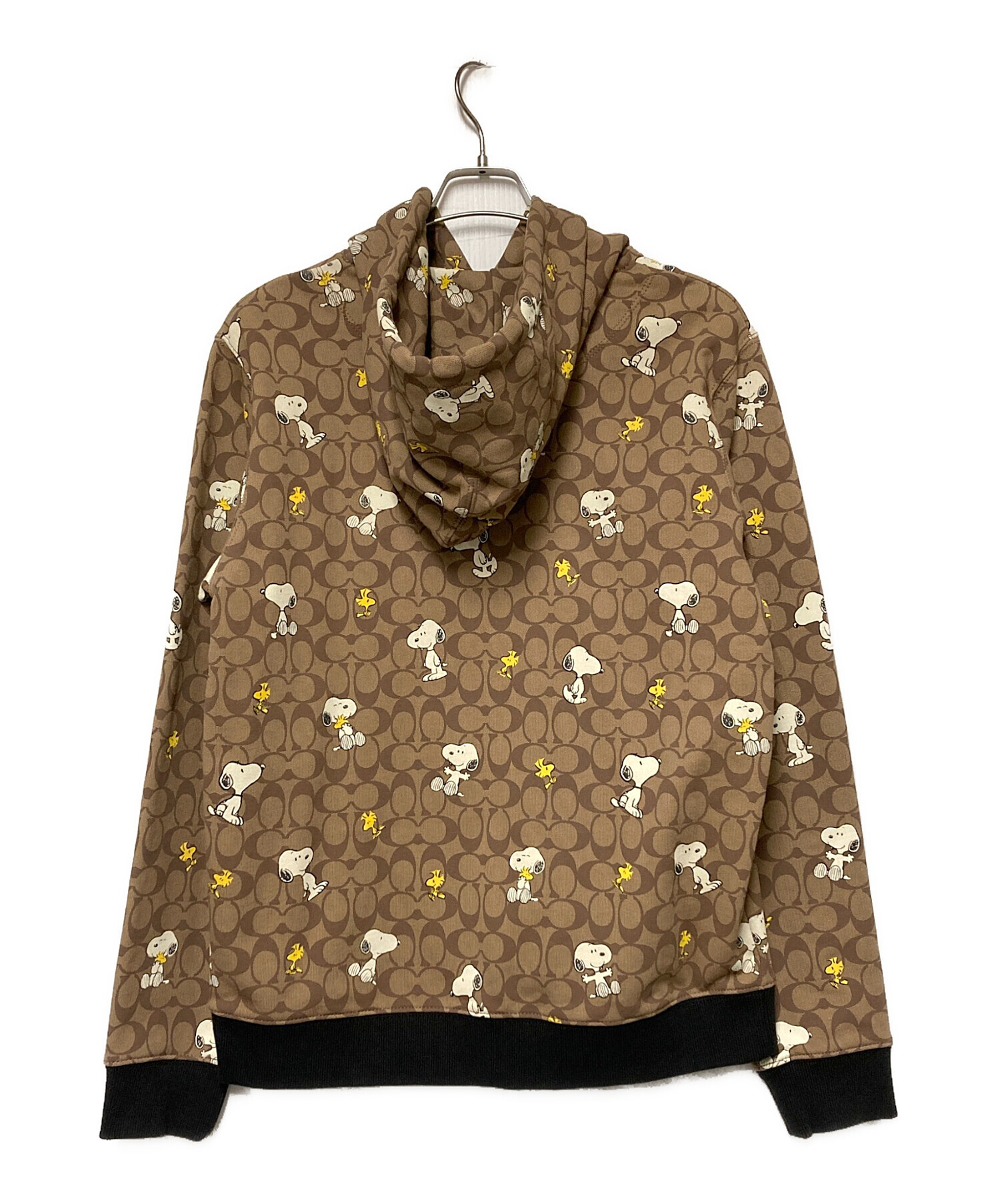 美品 COACH × スヌーピー シグネチャー コラボ パーカー　フーディー L 美品 COACH × スヌーピー シグネチャー コラボ パーカー フーディー L