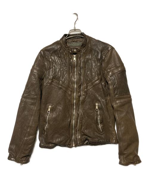 Neil Barrett スウェードレザーシングルライダースジャケット 中古・古着通販】NEIL BARRETT (ニールバレット) シングルライダース