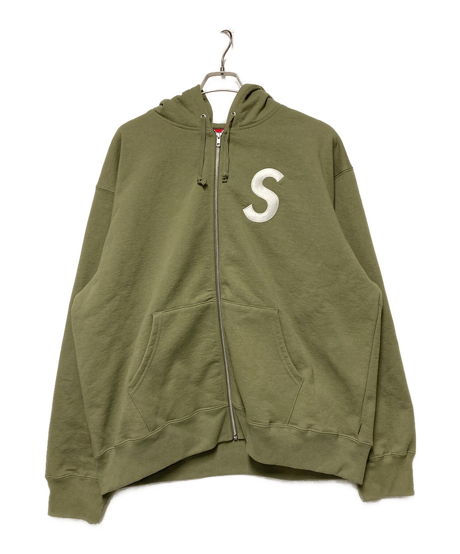 Supreme オリーブグリーン フルジップパーカー M 中古・古着通販】SUPREME (シュプリーム) 24FW S Logo Zip Up Hooded