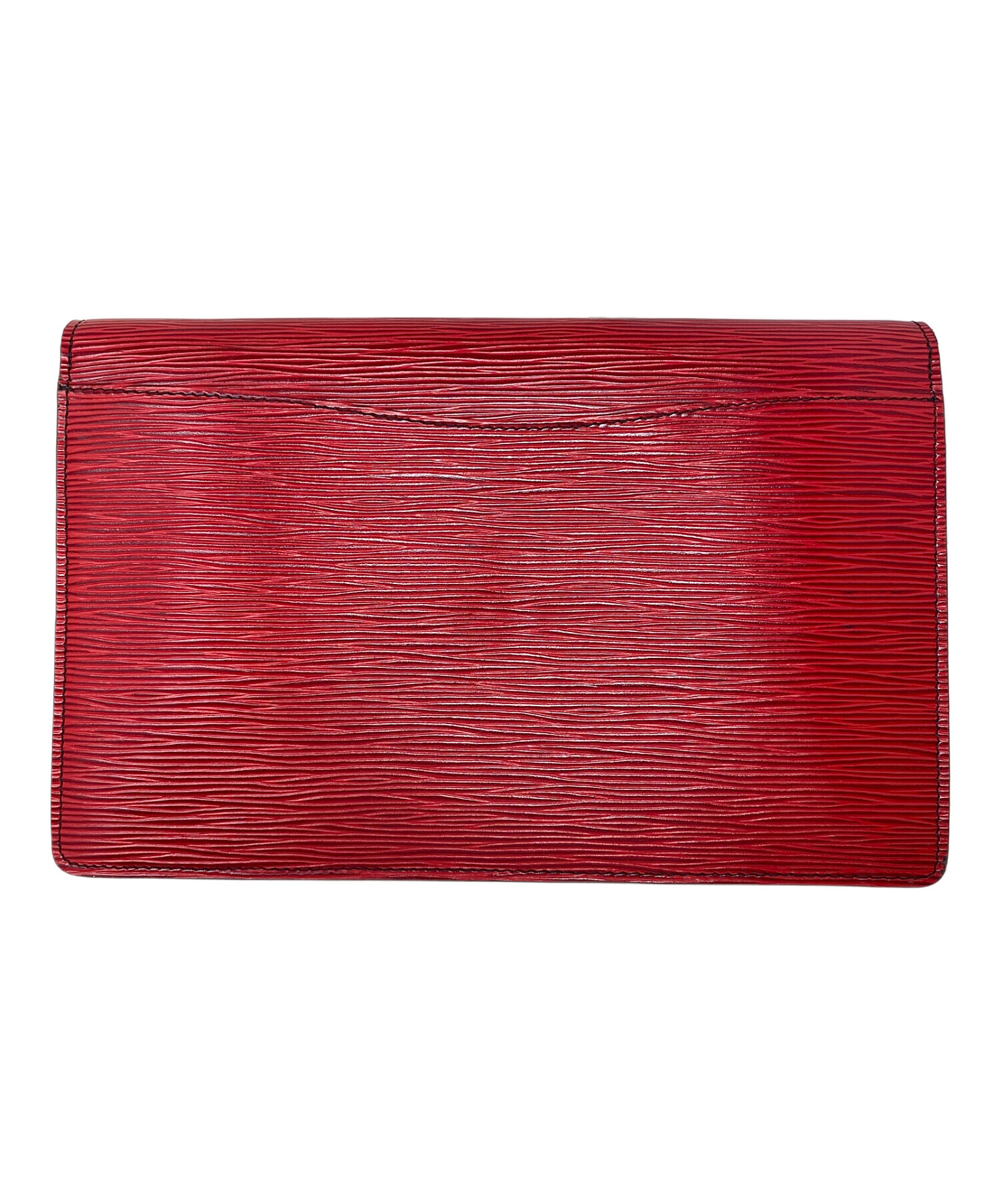 Louis Vuitton エピレザー クラッチバッグ レッド 中古・古着通販】LOUIS VUITTON (ルイ ヴィトン) クラッチバッグ