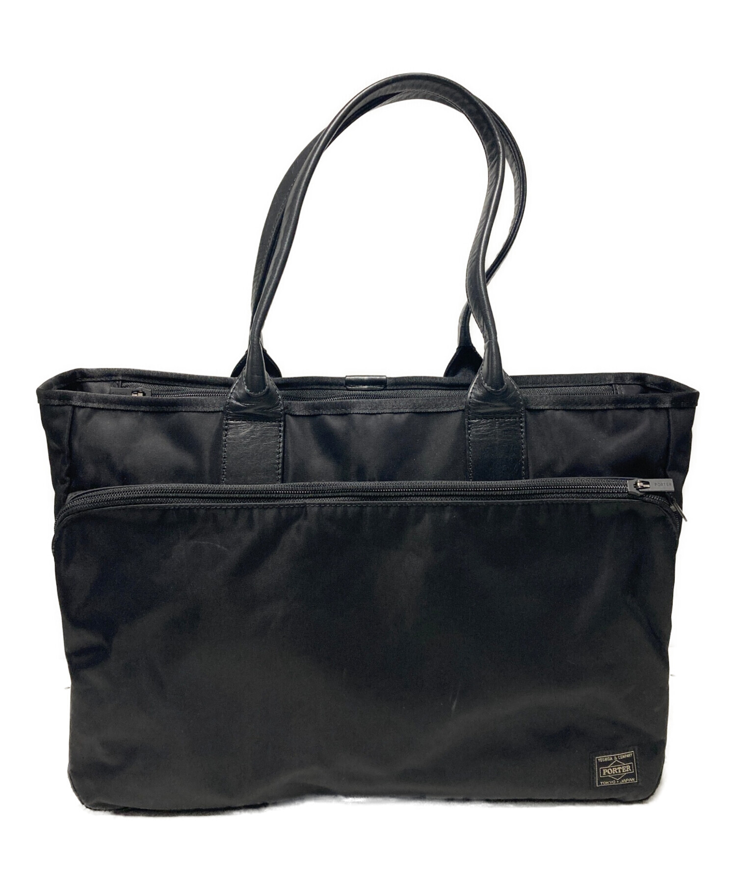 た*か様 PORTER 黒 ナイロン トートバッグ 中古・古着通販】PORTER (ポーター) TIME / ナイロントートバッグ