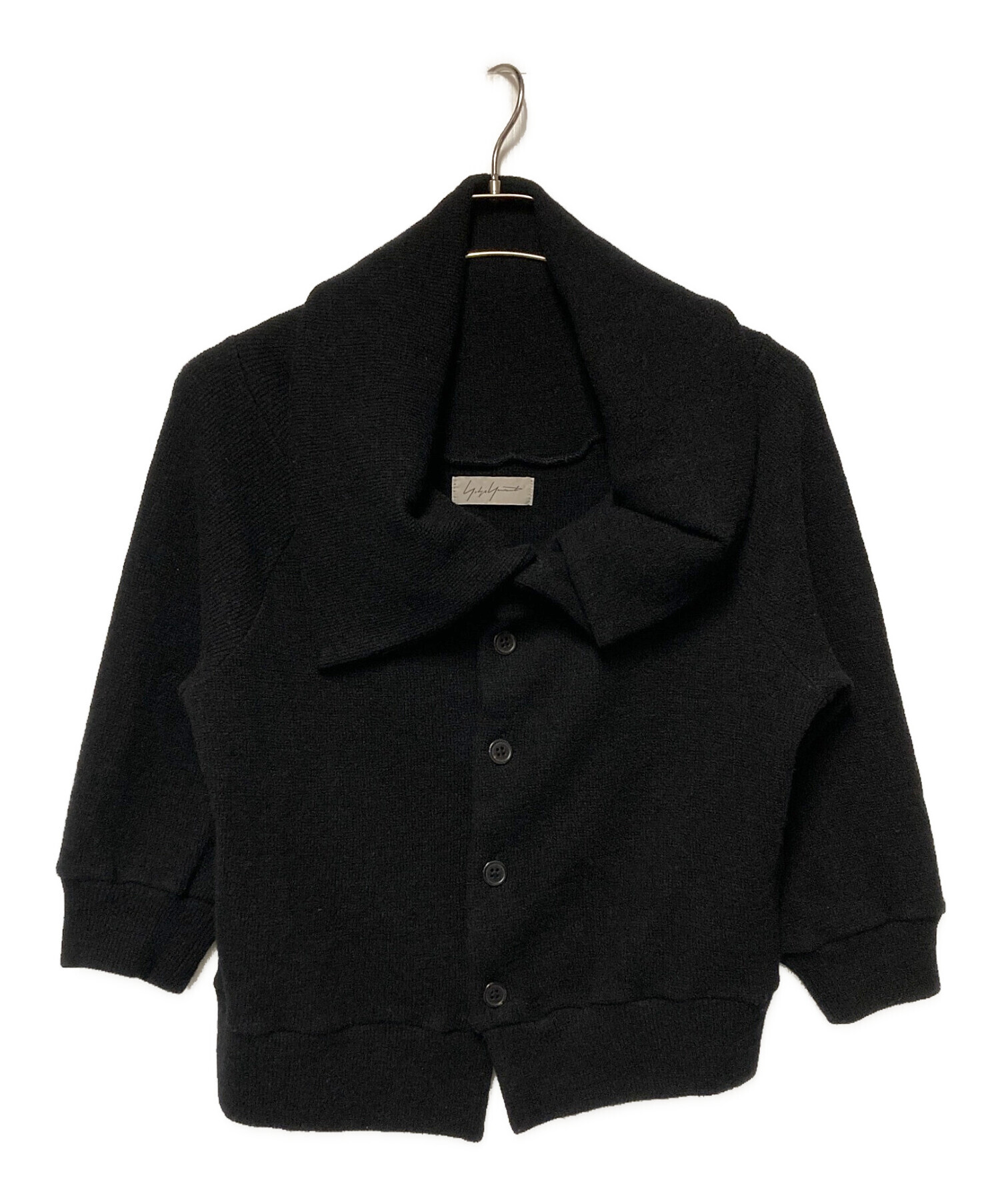 ヨウジヤマモト　FV-K11-194 ニット　カーディガン GRADATION V NECK CARDIGAN BLACK - Yohji Yamamoto POUR HOMME(ヨウジ