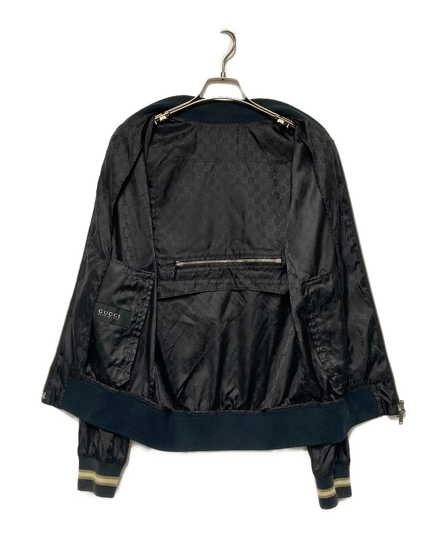 中古・古着通販】GUCCI (グッチ) GG柄ナイロンスタジャン ブラック