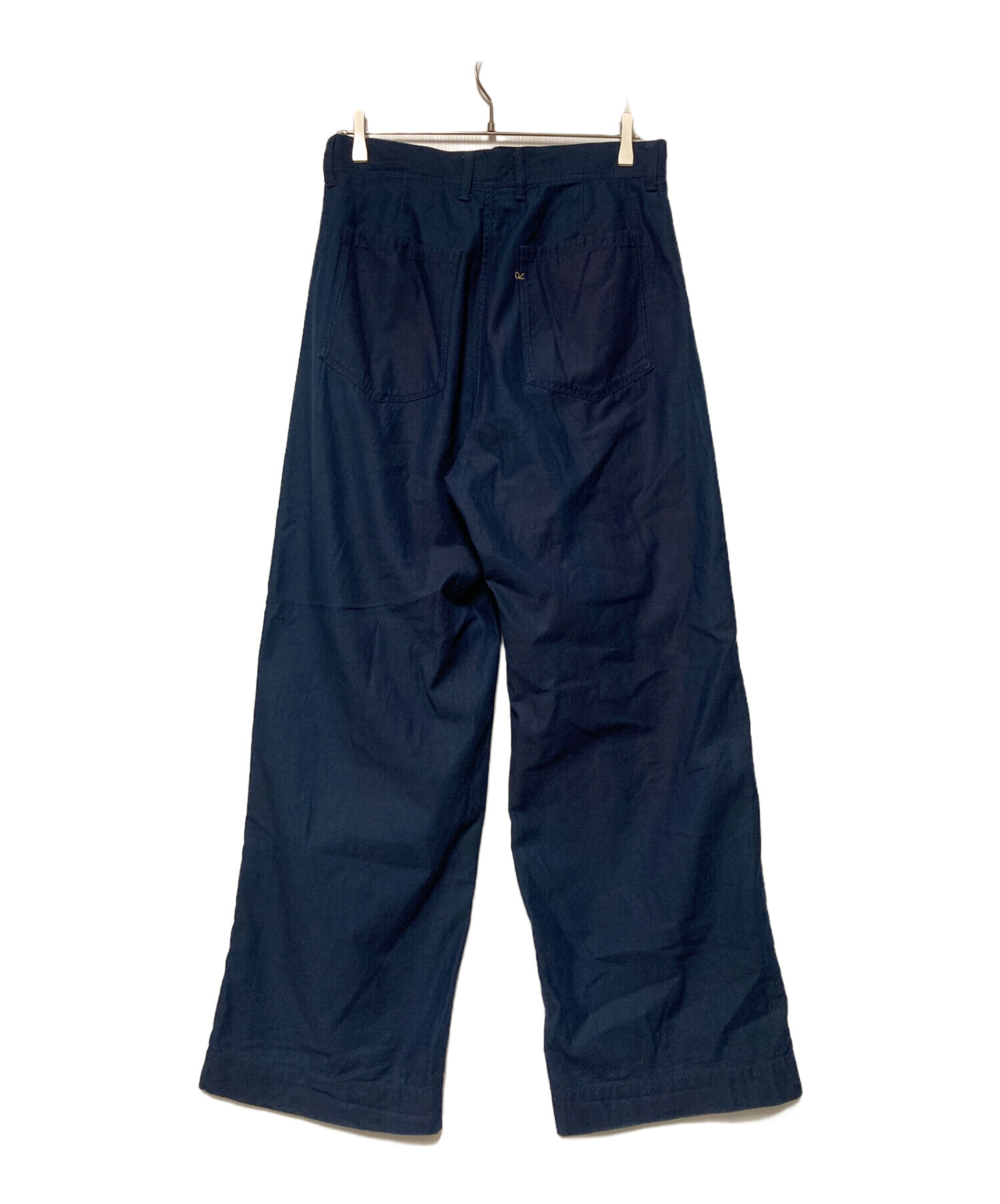 日本製 45R フォーティファイブアール リネンコットンブレンドパンツネイビー3 中古・古着通販】45R (フォーティファイブ・アール) ベイカーパンツ