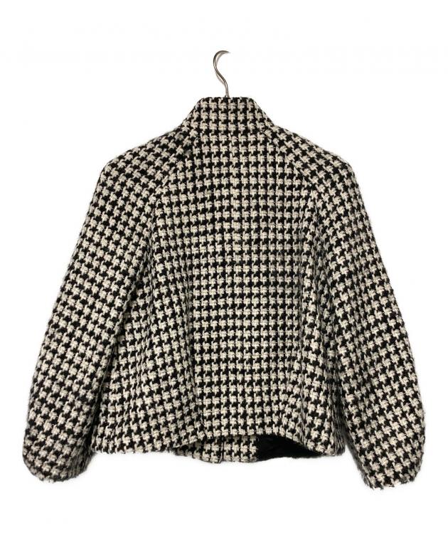 【LOULOU WILLOUGHBY】ウールスラブ千鳥ショートコート　Mサイズ 中古・古着通販】Loulou Willoughby (ルルウィルビー) ウールスラブ