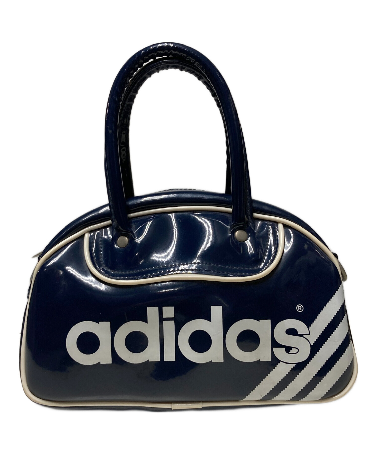 金*欠様 稀少 adidas エナメル 70's 80's 茶 ボストンバック 中古・古着通販】adidas (アディダス) 80s エナメルミニボストンバッグ