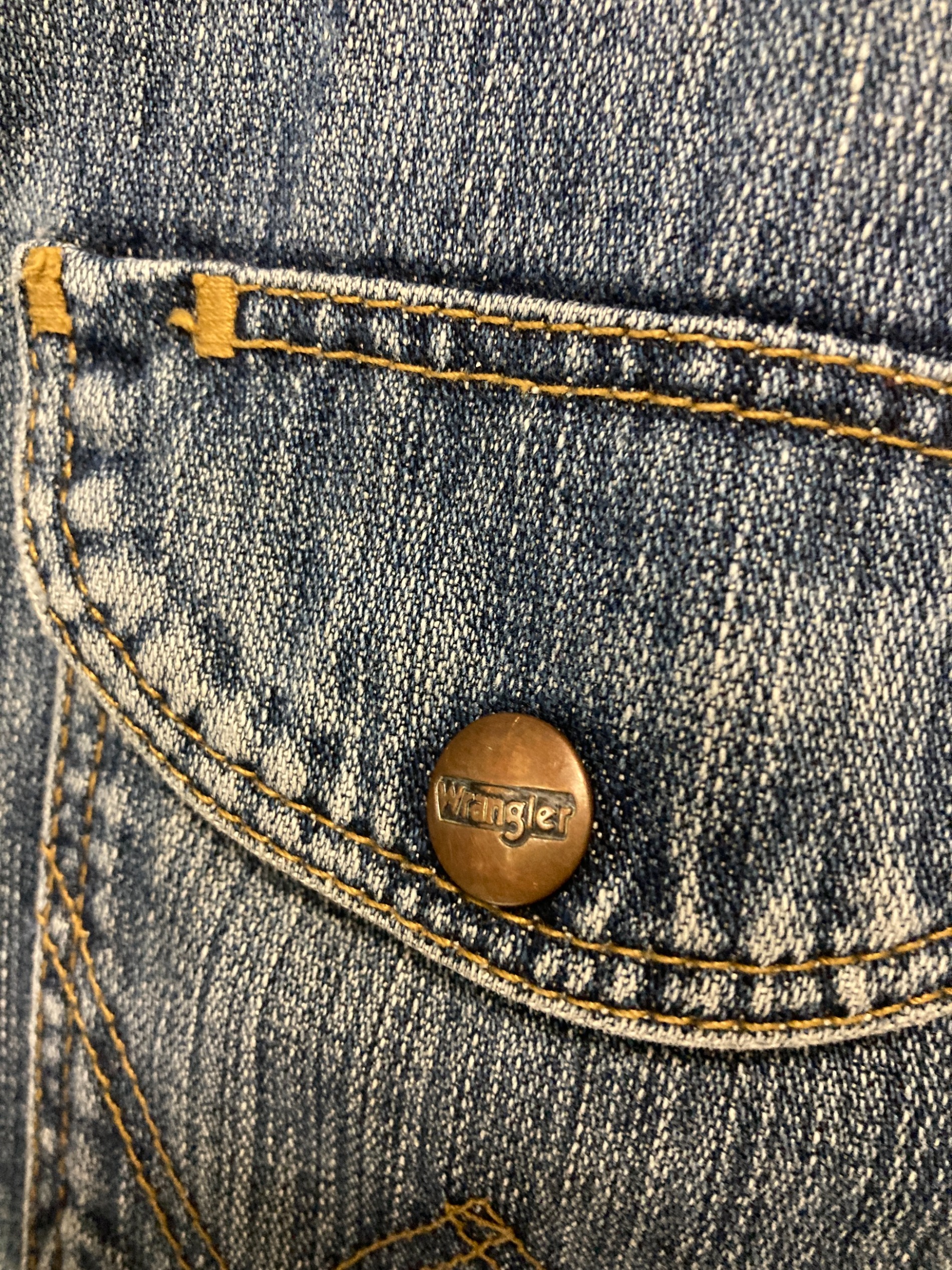中古・古着通販】Wrangler (ラングラー) バック刺繍ジップアップデニム 