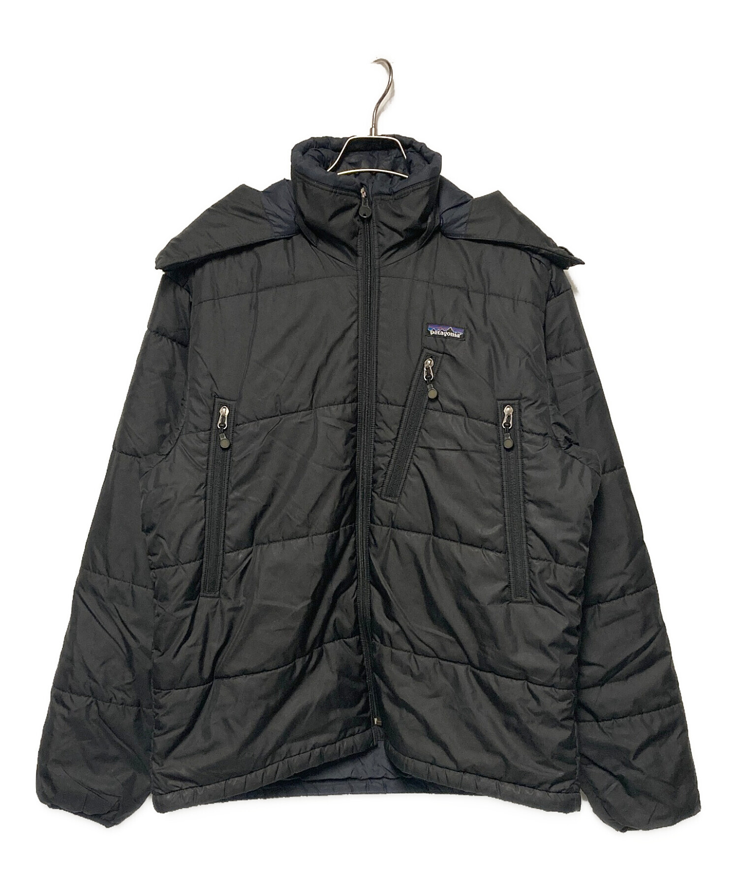 r*読様 patagonia パフ•ジャケット　 フード付き　ブラック　Mサイズ 中古・古着通販】Patagonia (パタゴニア) パフジャケット ブラック