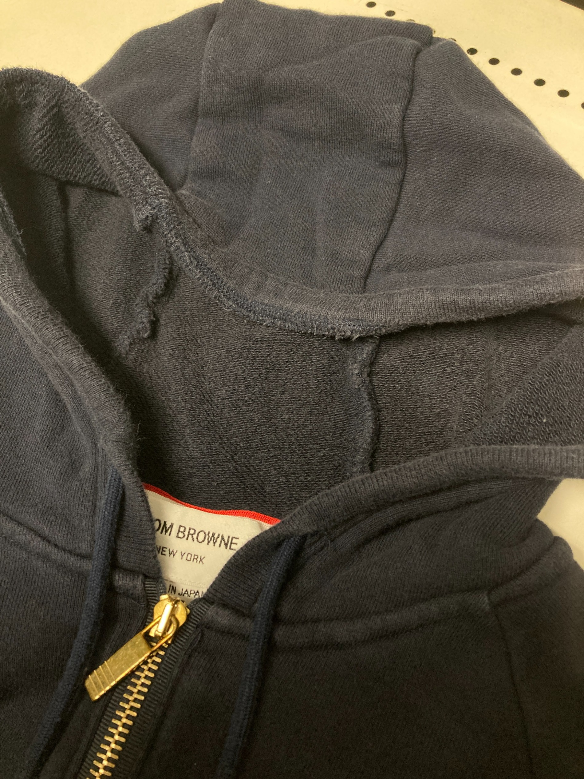 中古・古着通販】Thom Browne (トムブラウン) ジップパーカー ネイビー